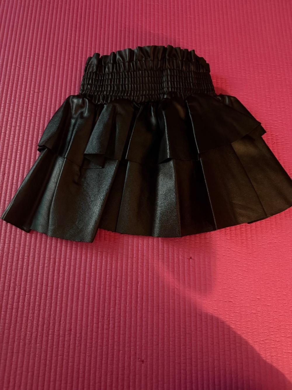 NWY Layered vegan leather skirt 2T Lola and the Boys
